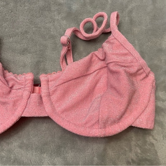 New! SET For love and lemons Pink shimmer Bikini Bottom Tiana 1627 4045 - Picture 10 of 16